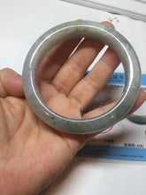 Load image into Gallery viewer, 59.2mm Certified Type A 100% Natural white/light purple/brown/yellow/gray(FU LU SHOU) Jadeite Jade bangle BF104-8634