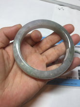 Load image into Gallery viewer, 59.2mm Certified Type A 100% Natural white/light purple/brown/yellow/gray(FU LU SHOU) Jadeite Jade bangle BF104-8634