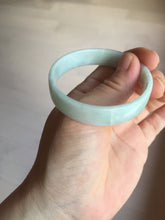 Load image into Gallery viewer, 51mm Certified Type A 100% Natural light purple/white square Jadeite Jade bangle BN98-2703