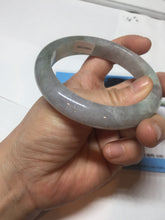 Load image into Gallery viewer, 59.2mm Certified Type A 100% Natural white/light purple/brown/yellow/gray(FU LU SHOU) Jadeite Jade bangle BF104-8634