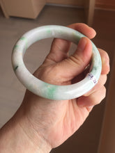 Load image into Gallery viewer, 60.2mm certified Type A 100% Natural light green sunny green light purple Jadeite Jade bangle BK139-5281
