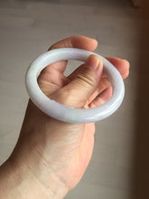 Load image into Gallery viewer, 57.5mm certified Type A 100% Natural light purple green floating flowers Jadeite Jade bangle AU13-1258