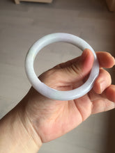 Load image into Gallery viewer, 57.5mm certified Type A 100% Natural light purple green floating flowers Jadeite Jade bangle AU13-1258