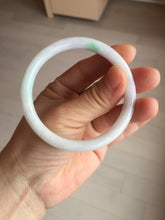 Load image into Gallery viewer, 55mm certified 100% natural white sunny green purple slim round cut jadeite jade bangle BL91-4675
