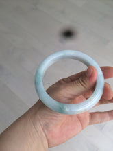Load image into Gallery viewer, 61mm Certified Type A 100% Natural light green/white jadeite Jade bangle AX80-4362