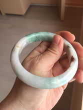 Load image into Gallery viewer, 59.5mm certified Type A 100% Natural light green sunny green red light purple Jadeite Jade bangle BF143-5283