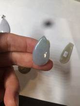 Load image into Gallery viewer, 100% natural icy watery green purple white yellow type A jadeite jade water drop/blessed melon/bamboo pendant necklace group BG45