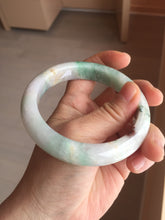 Load image into Gallery viewer, 59.5mm certified Type A 100% Natural light green sunny green red light purple Jadeite Jade bangle BF143-5283