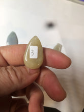 Load image into Gallery viewer, 100% natural icy watery green purple white yellow type A jadeite jade water drop/blessed melon/bamboo pendant necklace group BG45