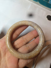 Load image into Gallery viewer, 54.7mm 100% natural beige yellow pink round cut Coral Jade (珊瑚玉) bangle SY36