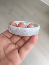 Load image into Gallery viewer, 51mm Certified Type A 100% Natural light purple/white square Jadeite Jade bangle BN96-2709