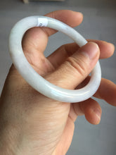 Load image into Gallery viewer, 54.8mm 100% natural Type A light purple white slim round cut jadeite jade bangle BM107-4526