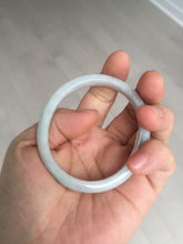 Load image into Gallery viewer, 49mm Type A 100% Natural light green oval Jadeite Jade bangle BM71