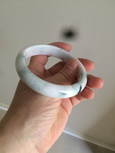 Load image into Gallery viewer, 59.6mm Certificated Type A 100% Natural White green red purplewith green floating flowers Jadeite Jade bangle G110-9546