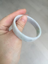 Load image into Gallery viewer, 51mm Certified Type A 100% Natural light purple/white square Jadeite Jade bangle BN96-2709