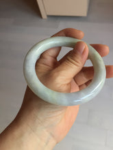 Load image into Gallery viewer, 58.5mm certified Type A 100% Natural light green yellow purple chubby round cut Jadeite Jade bangle Y168-3701