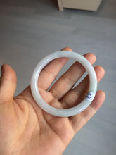 Load image into Gallery viewer, 54.8mm 100% natural Type A light purple white slim round cut jadeite jade bangle BM107-4526