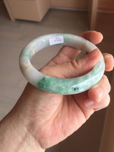 Load image into Gallery viewer, 59.5mm certified Type A 100% Natural light green sunny green red light purple Jadeite Jade bangle BF143-5283