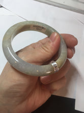 Load image into Gallery viewer, 53.2mm certified type A 100% Natural green/yellow/purple/gray Jadeite Jade bangle G109-3537