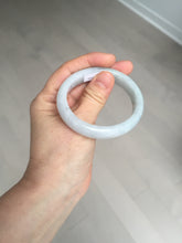Load image into Gallery viewer, 50mm Type A 100% Natural light green/purple oval Jadeite Jade bangle BM70