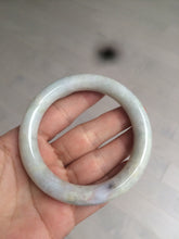 Load image into Gallery viewer, 56.8mm certified 100% natural type A light green/purple/yellow round cut jadeite jade bangle D121-8931