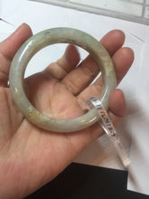 Load image into Gallery viewer, 53.2mm certified type A 100% Natural green/yellow/purple/gray Jadeite Jade bangle G109-3537