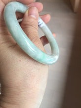 Load image into Gallery viewer, 55mm certified 100% natural type A sunny green/light green round cut jadeite jade bangle BK118-9816