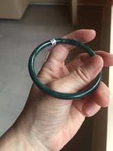 Load image into Gallery viewer, 60.2mm Certified Type A 100% Natural light green/blue/gray Guatemala slim round cut Jadeite bangle BP209-1026