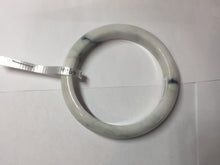 Load image into Gallery viewer, 59.4mm Certificated Type A 100% Natural White purple with green floating flowers Jadeite Jade bangle G110-1-9523