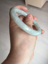 Load image into Gallery viewer, 55mm certified 100% natural type A sunny green/light green round cut jadeite jade bangle BK118-9816