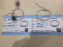 Load image into Gallery viewer, 46-48mm certified Type A 100% Natural light purple/brown/white/black kids oval Jadeite Jade bangle Group F98