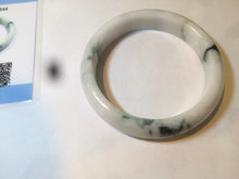 Load image into Gallery viewer, 59.4mm Certificated Type A 100% Natural White green red purple(FU LU SHOU) with green floating flowers Jadeite Jade bangle G110-9544