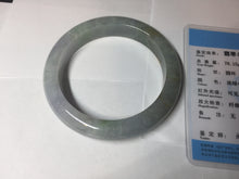 Load image into Gallery viewer, 61mm Certified Type A 100% Natural white/light purple/brown/yellow/gray (FU LU SHOU) Jadeite Jade bangle BF106-8636