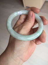 Load image into Gallery viewer, 55mm certified 100% natural type A sunny green/light green round cut jadeite jade bangle BK118-9816