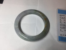Load image into Gallery viewer, 61mm Certified Type A 100% Natural white/light purple/brown/yellow/gray (FU LU SHOU) Jadeite Jade bangle BF106-8636