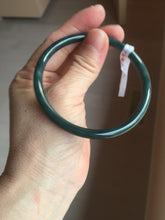 Load image into Gallery viewer, 60.2mm Certified Type A 100% Natural light green/blue/gray Guatemala slim round cut Jadeite bangle BP209-1026
