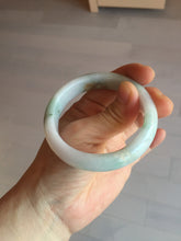 Load image into Gallery viewer, 52.2mm 100% natural certified sunny green/white(白底青) jadeite jade bangle BL34-5237