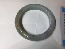 Load image into Gallery viewer, 61mm Certified Type A 100% Natural white/light purple/brown/yellow/gray (FU LU SHOU) Jadeite Jade bangle BF106-8636