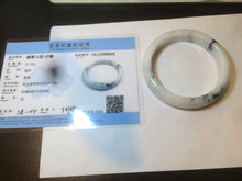 Load image into Gallery viewer, 59.4mm Certificated Type A 100% Natural White green red purple(FU LU SHOU) with green floating flowers Jadeite Jade bangle G110-9544