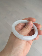 Load image into Gallery viewer, 52.5mm 100% natural certified icy watery light green/white/light purple jadeite jade bangle AU39-8148