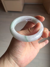 Load image into Gallery viewer, 51.9mm certified Type A 100% Natural light purple with green floating flowers Jadeite Jade bangle AU10-1263