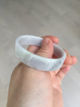 Load image into Gallery viewer, 51mm Certified Type A 100% Natural light purple/white square Jadeite Jade bangle BN94-2711