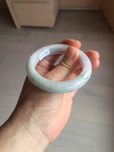 Load image into Gallery viewer, 51.9mm certified Type A 100% Natural light purple with green floating flowers Jadeite Jade bangle AU10-1263