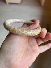 Load image into Gallery viewer, 55.6mm 100% natural beige yellow pink round cut Coral Jade (珊瑚玉) bangle SY59