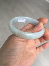 Load image into Gallery viewer, 49mm Certified Type A 100% Natural light green red oval Jadeite Jade bangle BM68