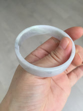 Load image into Gallery viewer, 51mm Certified Type A 100% Natural light purple/white square Jadeite Jade bangle BN94-2711