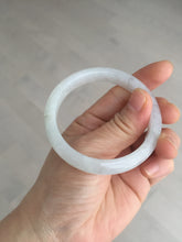Load image into Gallery viewer, 52.5mm 100% natural certified icy watery light green/white/light purple jadeite jade bangle AU39-8148
