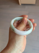 Load image into Gallery viewer, 52.2mm 100% natural certified sunny green/white(白底青) jadeite jade bangle BL34-5237