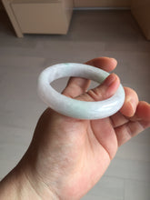 Load image into Gallery viewer, 51.9mm certified Type A 100% Natural light purple with green floating flowers Jadeite Jade bangle AU10-1263