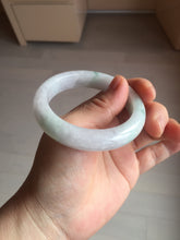 Load image into Gallery viewer, 51.9mm certified Type A 100% Natural light purple with green floating flowers Jadeite Jade bangle AU10-1263